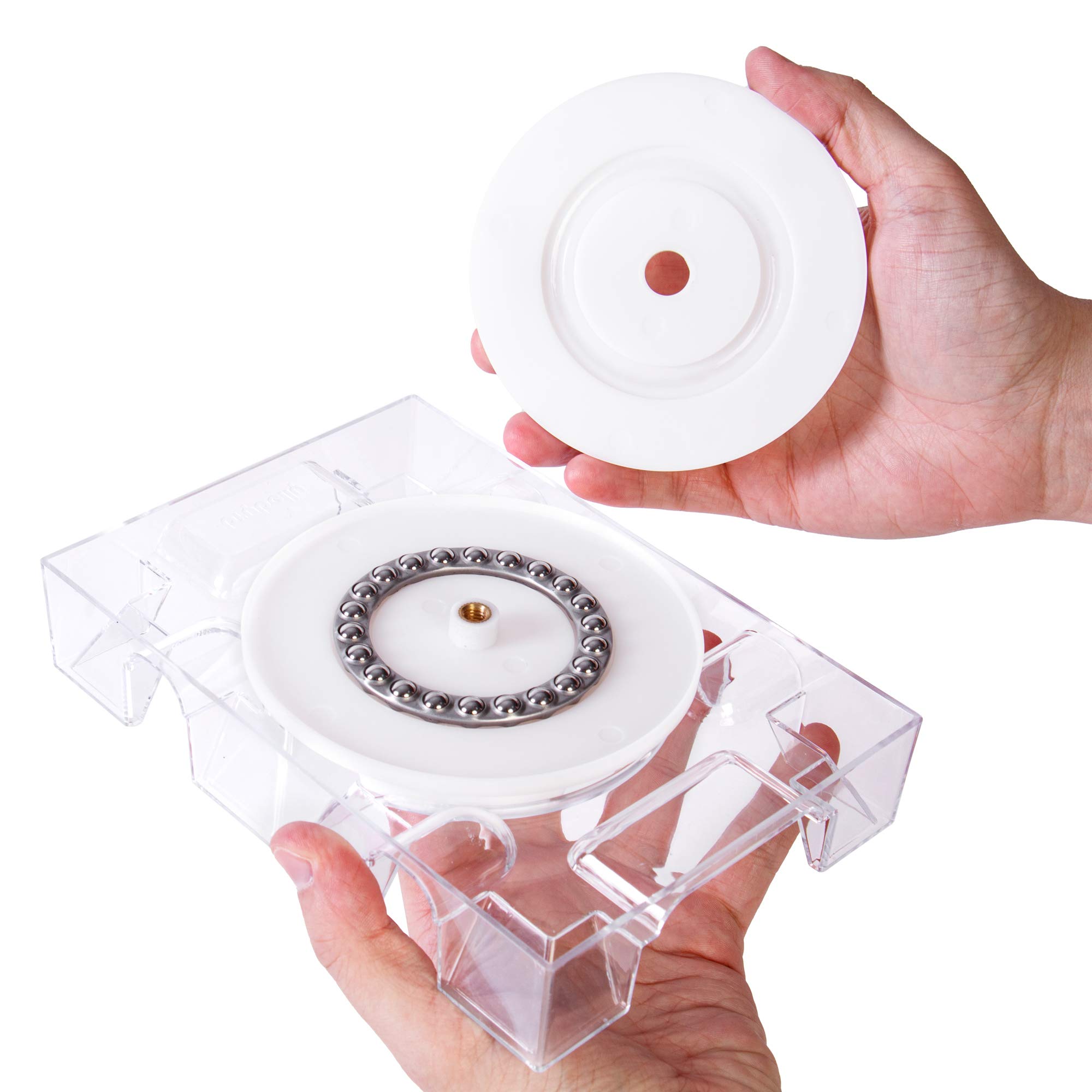 Brybelly Elite, vassoio rotante a 2 mazzi - Migliorato liscio girevole a 360 gradi - Comodo porta carte da gioco ideale per Canasta, mani e piedi, vendita e scartare accessori