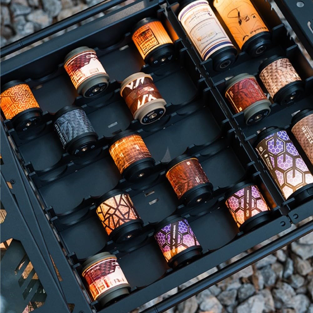 Starlight Box Light Array Storage Unit, design integrato per l'organizzazione del sistema di illuminazione da campeggio IGT e l'integrazione di attrezzature da esterno (A)