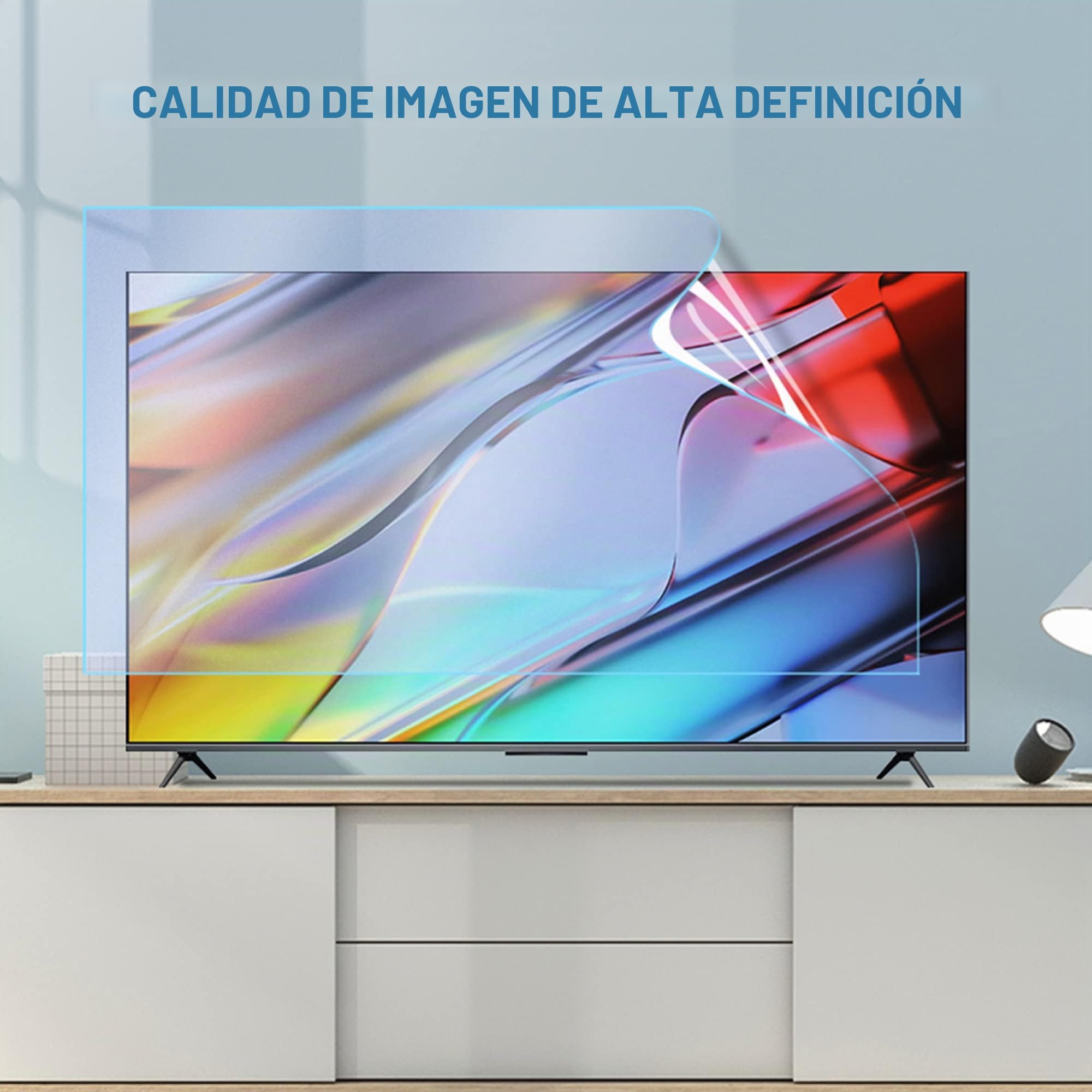 Protector De Pantalla De TV Antirreflejo 43-75 Pulgadas, Película Filtro Mate Anti Luz Azul/Antiarañazos, Alivia La Tensión Ocular, Protege Tus Ojos Para Samsung/Hisense/Sony/Lg Etc / 65in1440x809mm