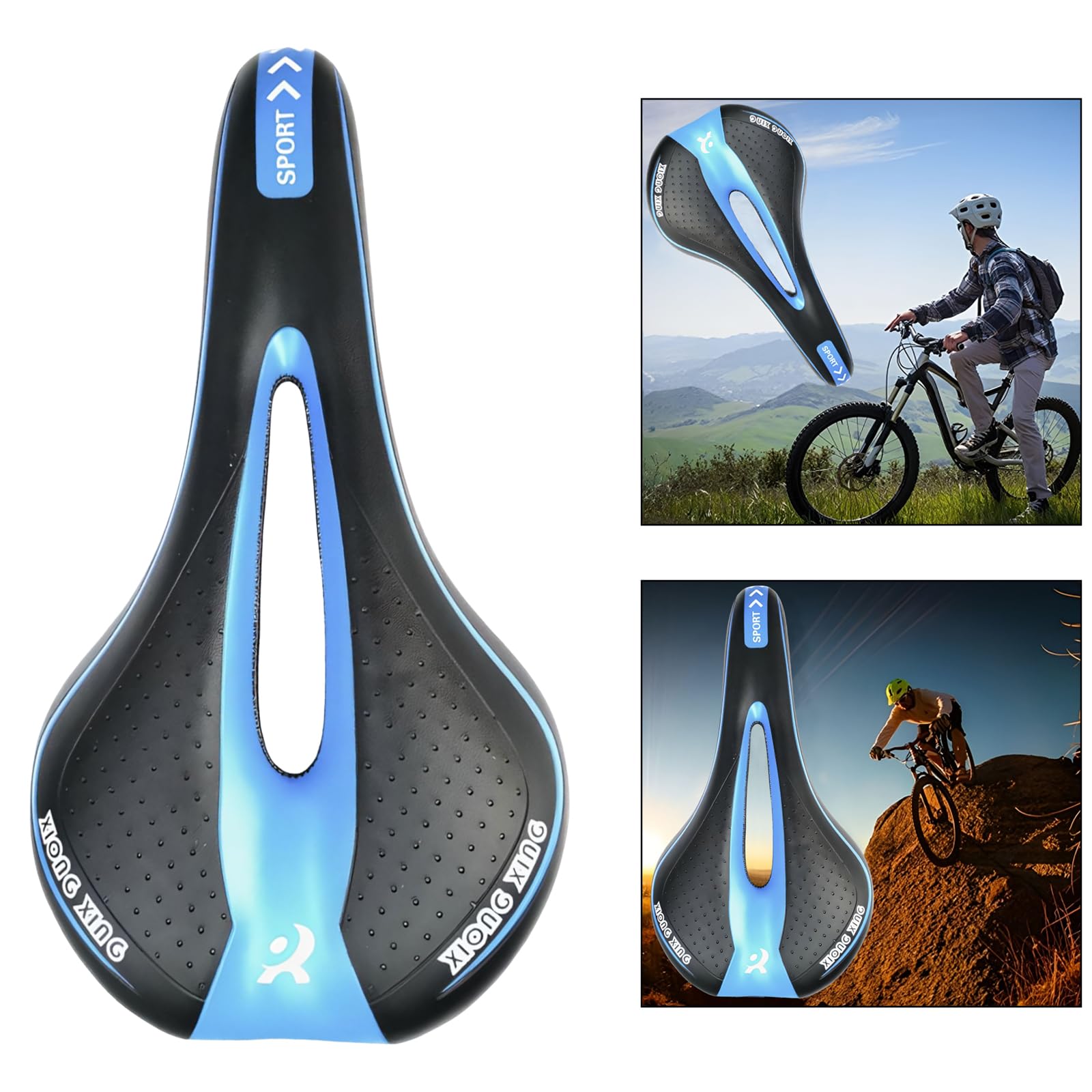 Binnan Sella della Bicicletta, Gel Comfort Anti-Shock Sedile Regolabile MTB Bici da Strada BMX, Bicicletta Pieghevole