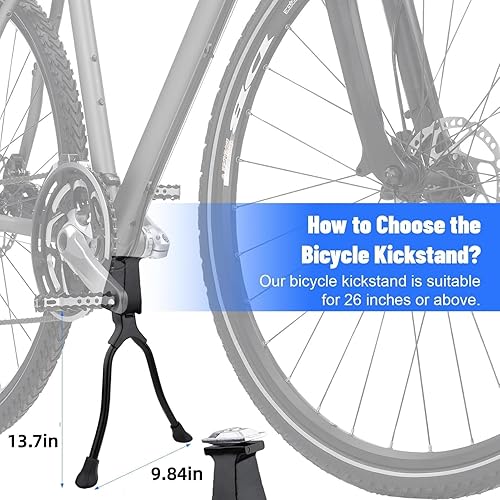 Miniatura 2 de Soporte de bicicleta de doble pierna de montaje central, ajuste práctico para bicicletas de montaña de 26 pulgadas y bicicletas de montaña con