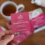 Earth Mama Organic Raspberry Thé à base de plantes, Thé tonique et menstruel, Thé sans caféine, 16 Sacs à thé