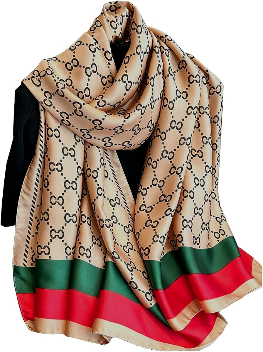 Silk Feel Scarf Long Shawl Wrap vacation accessories for women