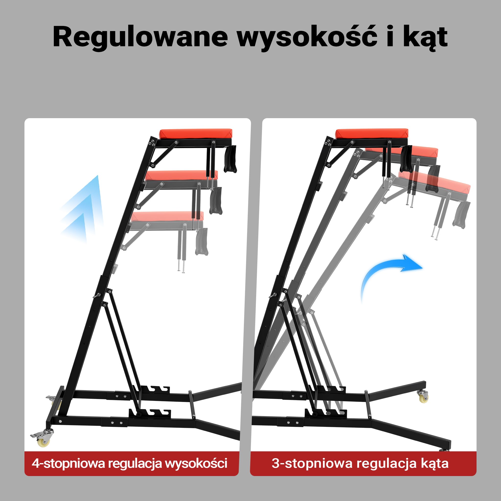 Wiltec Regulowany taboret warsztatowy do 150 kg, mobilna platforma montażowa z regulacją wysokości, stołek roboczy do warsztatu samochodowego z torbą i kółkami