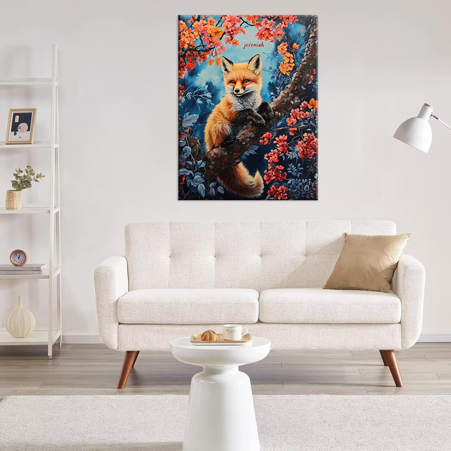 Hyupuanj Zestaw do malowania diamentowego 5D DIY kwiat lisa, 91 x 122 cm h