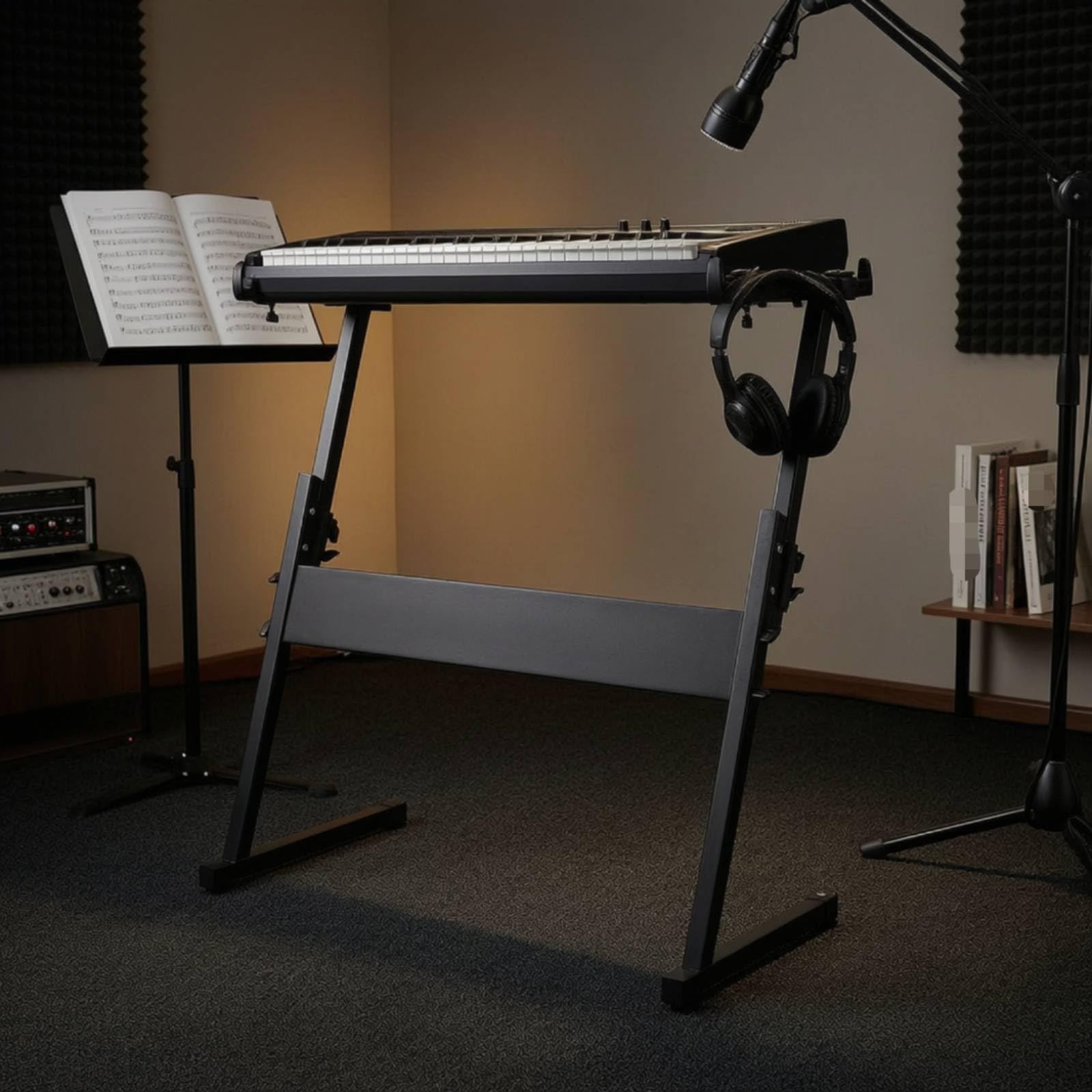 z-Keyboardständer rutschfest Keyboardständer mit Gummifüßen verstellbar Digitalpianoständer für Wohnzimmer