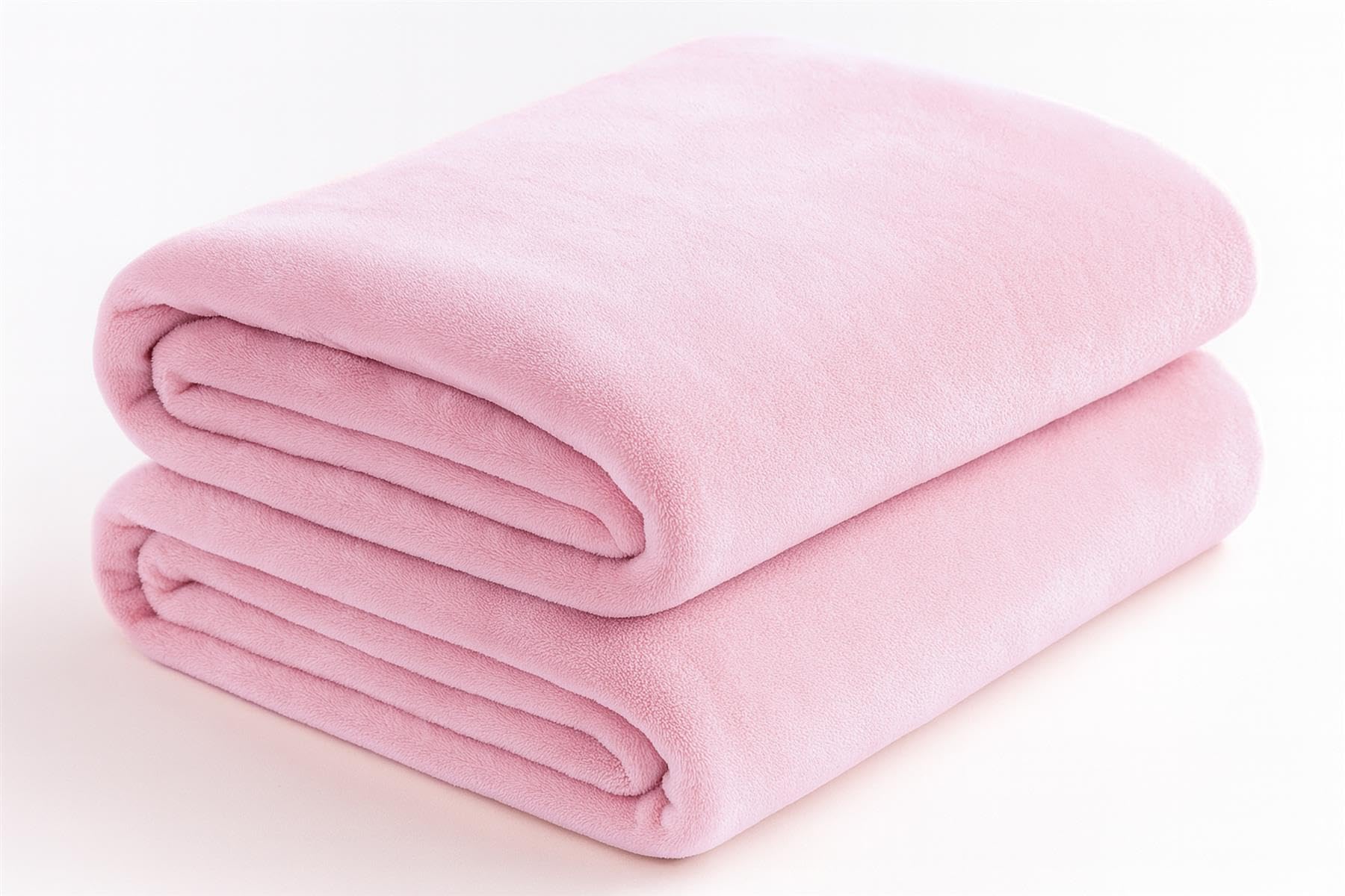 Adore Home Super Soft Plush 250gsm Fleece Throw, Blush Pink, 200x240cm