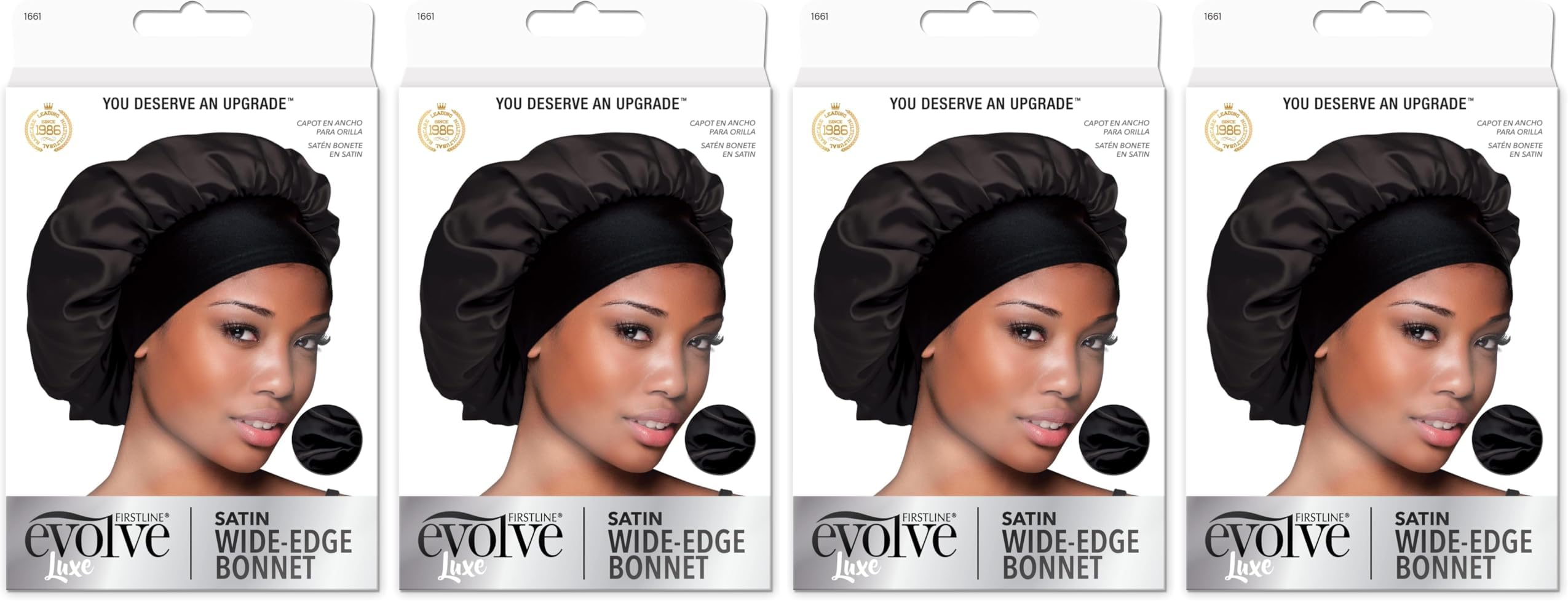 Evolve Evolve Satin Wide Edge Bonnet Black