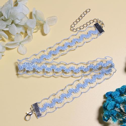 Miniatura 7 de Nova&Aria Chokers Set For Women Heart Choker Necklaces Flower Pendant Velvet Cute Pink Turquoise Blue White Black Choker Necklace Christmas Colorful