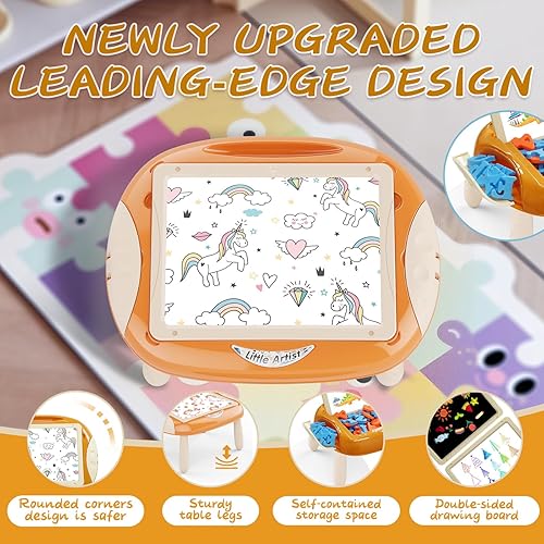 Miniatura 10 de Juguetes para niñas de 1 a 3 años, juguetes para niñas pequeñas con letras y números magnéticos, juguetes educativos y de aprendizaje para niñas de