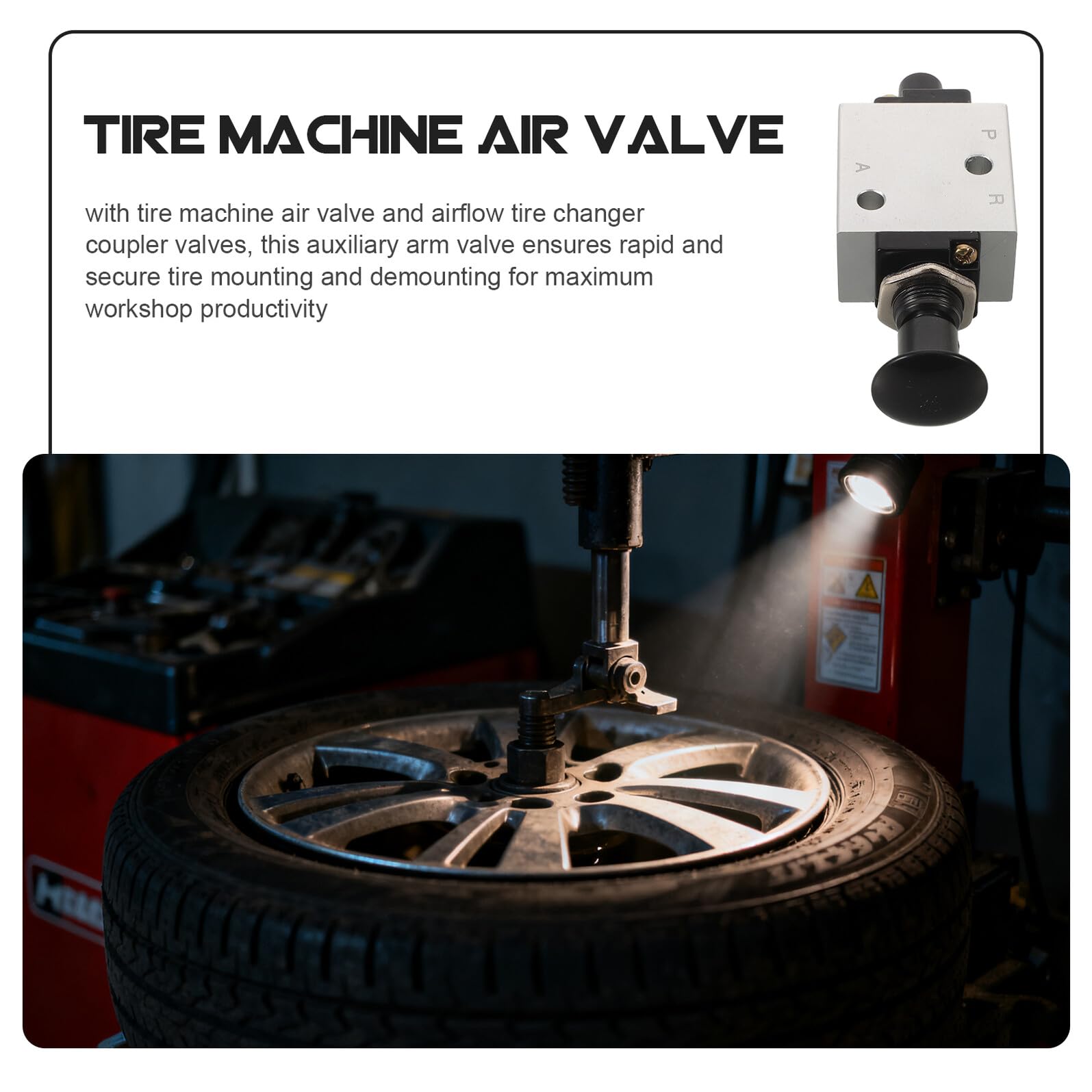 Tire Changer Air Valve für Reifenmontiergerät Präzise Steuerung Handbetätigtes Ventil Zubehör für Hilfsarm Tragbares Ventil für Schonendes Reifenwechseln