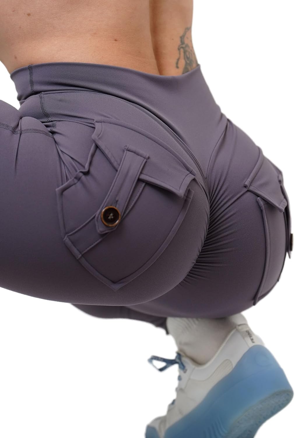 Pocket Scrunch Butt Leggings for Women Buttery Soft High Waisted Booty Tights Workout Gym Yoga Pants