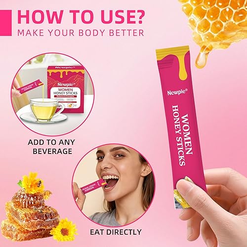 Miniatura 7 de Shilajit - Palitos de miel para mujer, sabor a fresa pura del Himalaya, mezcla de hierbas de alta potencia para impulso de energía y apoyo