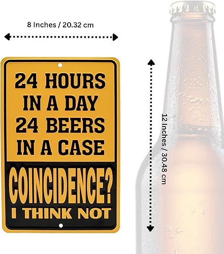 Miniatura 5 de 24 Horas, 24 Cervezas Divertido En Relieve De Aluminio Letrero Novedad Bar Pub Decoración De Pared