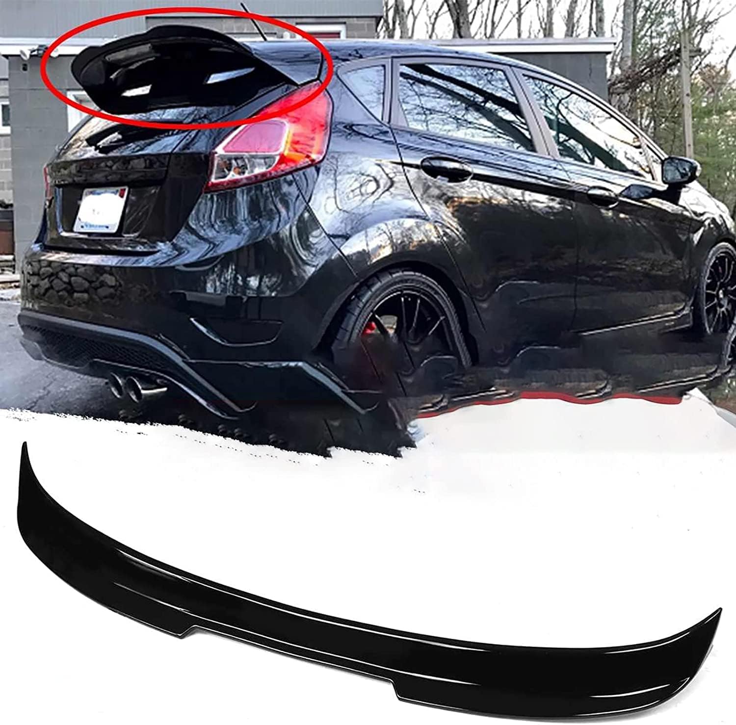 KizmiQ Heckspoiler Für Renault Clio 5 - ABS Dachspoiler Tuning Zubehör 2019-2023