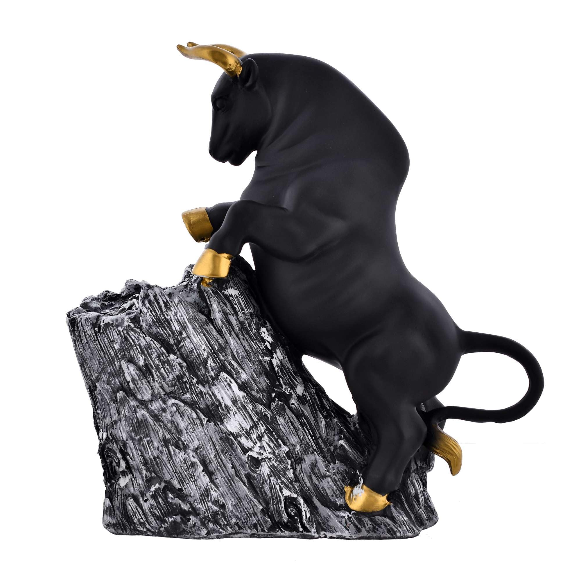 Keshab Products Antique Geometric Statue Bull Sculpture Ornament Abstract Animal Figurines Room Desk Decor Home Decoration Front Door