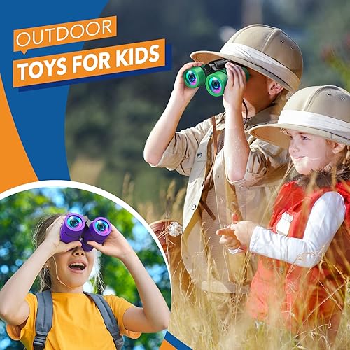 Miniatura 3 de LET'S GO! Binoculares para niños de 3 a 7 años para observación de aves  Senderismo  Juguete de campamento para niños de 3, 4, 5, 6, 7 años, regalos