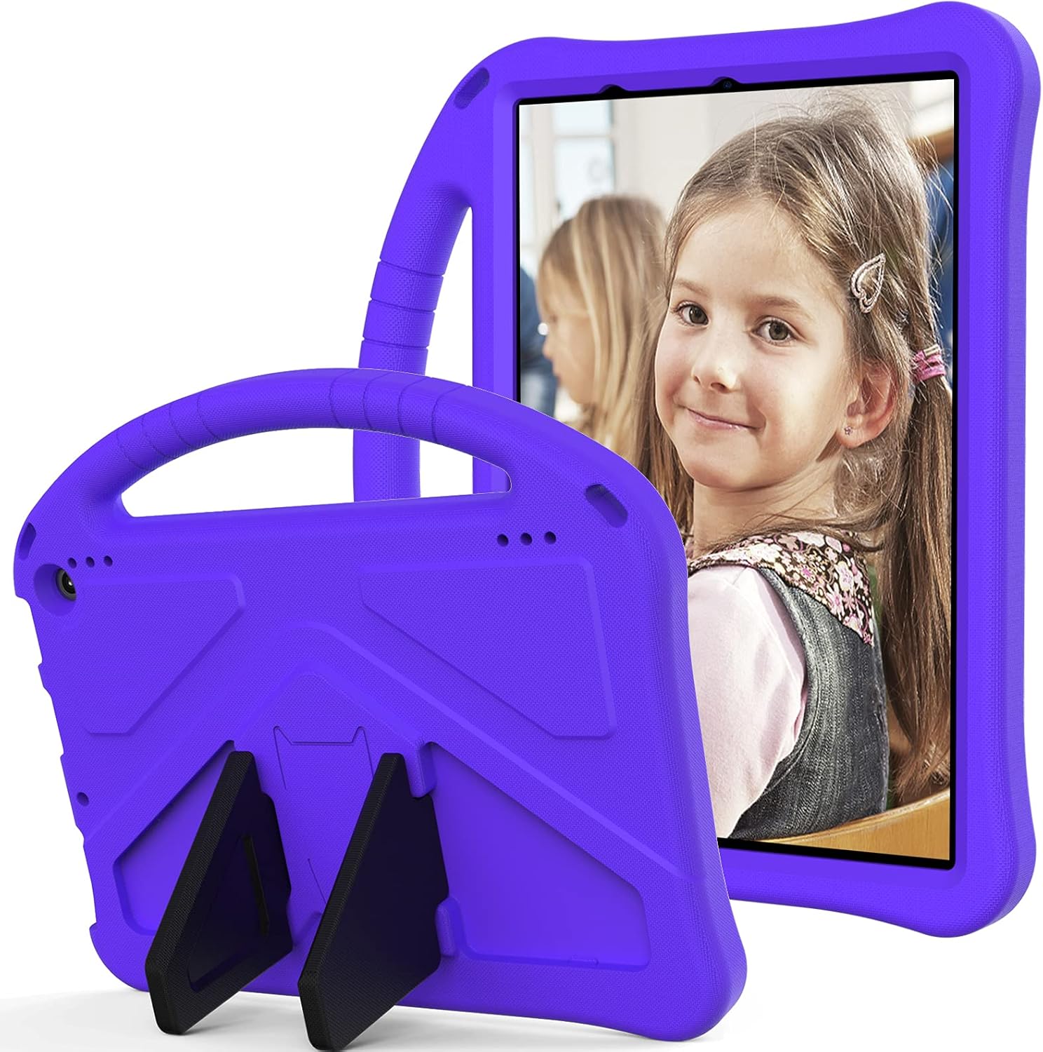 Kids Case for Amazon Kindle Fire HD 10 & 10 Plus Tablet (11th Generation, 2021 Release) 10.1″, Lightweight Shockproof EVA Foam Rugged Handle Stand Protective Cover w/shoulder strap (Purple) Kids Case for Amazon Kindle Fire HD 10 & 10 Plus Tablet (11th Generation, 2021 Release) 10.1″, Lightweight Shockproof EVA Foam Rugged Handle Stand Protective Cover w/shoulder strap (Purple)