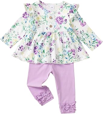 Baby Girl Clothes Infant Toddler Clothes Fall Winter Outfit Clothing Set | Baby Girl Tops Pants Set, Long Sleeve Infant Clothes, Baby Girl Stuff, Toddler Stuff, Girls Clothing Set, Gift