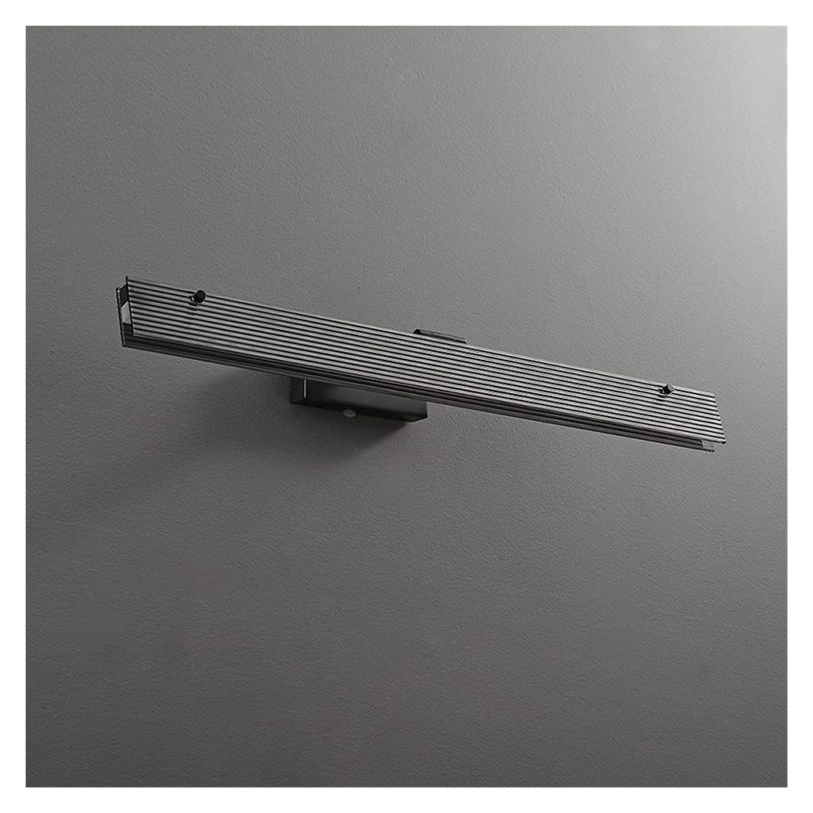 Lámpara frontal LED para espejo de baño con acabado de latón envejecido, moderno, ajustable, pantalla de cristal, brillante, 55 cm