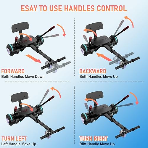 Miniatura 6 de LIEAGLE Hoverboard - Patineta autoequilibrante de 16.5 cm, 6.5 pulgadas, con ruedas Bluetooth, luces LED, para niños y adultos