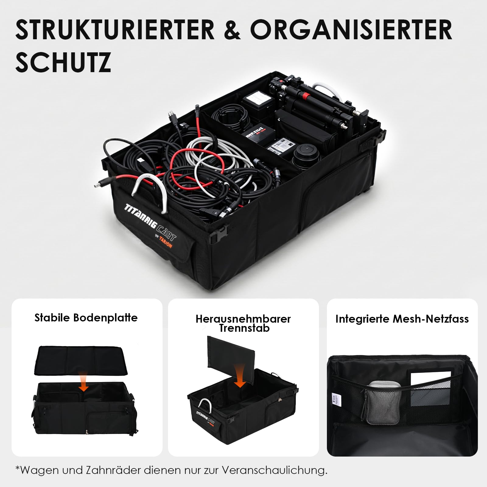 TARION Titanrig Cart Kamerawagen Aufbewahrungsbox: Kamerawagen Filmwagen Fotowagen Zubehör für Video Fotografen Filmemacher