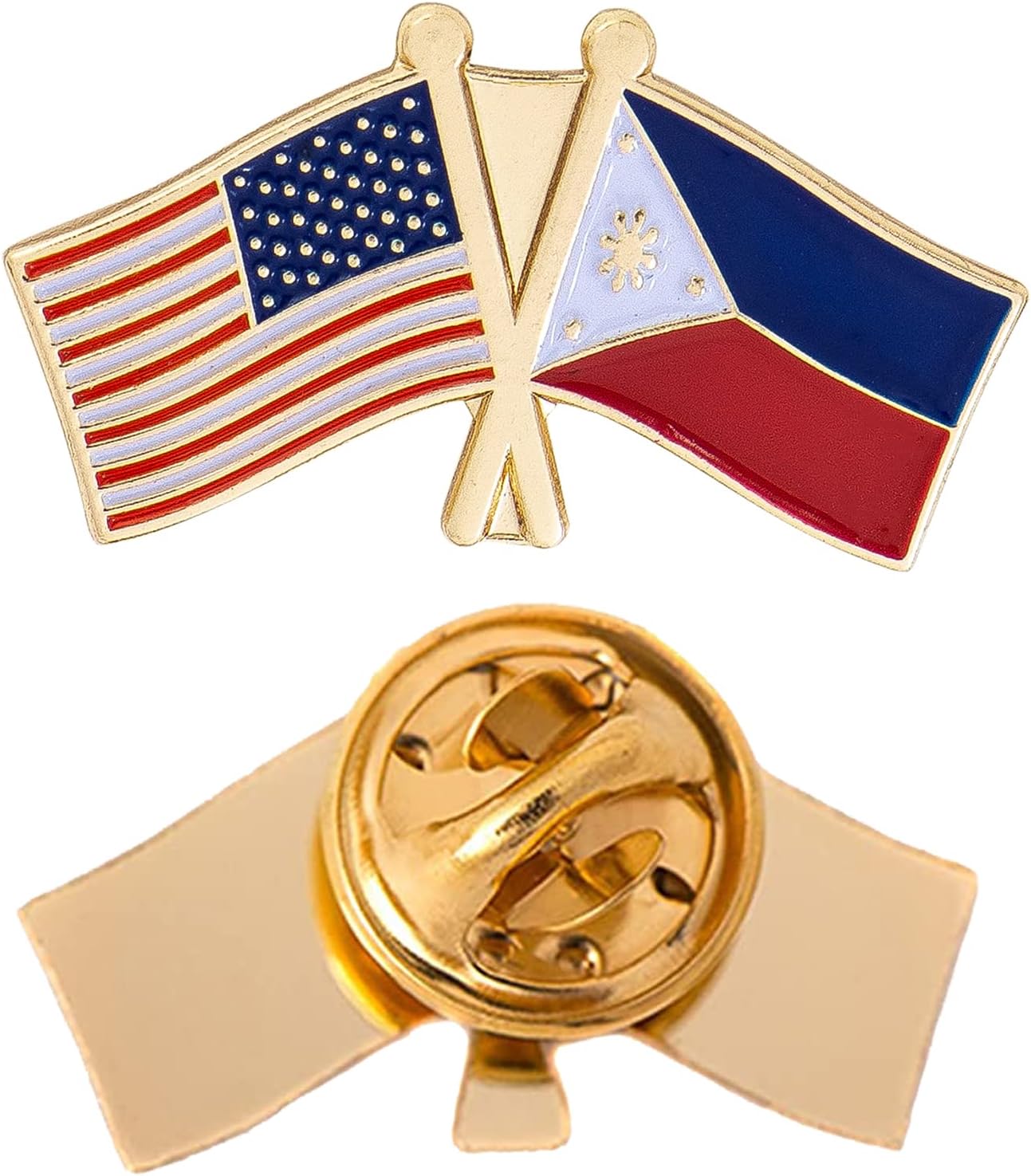 Desert Cactus Philippines Lapel Pin Enamel with United States USA Souvenir Hat Men Women Patriotic Country