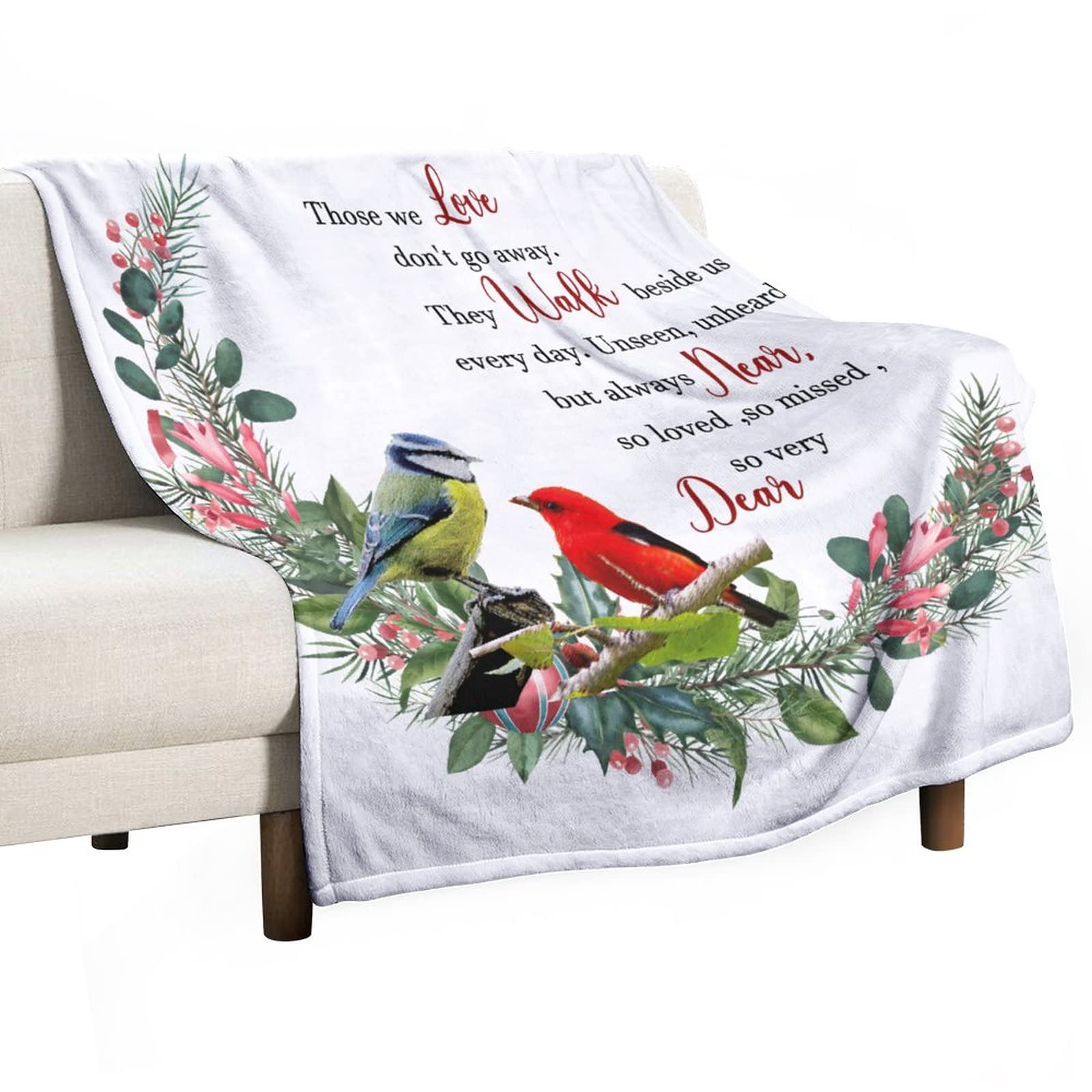Couverture en flanelle douce et chaude plaid cardinal duveteux 130 x 150 cm