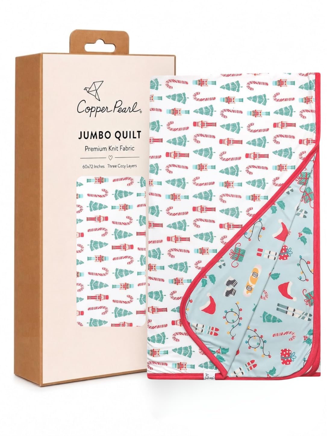 Copper Pearl Jumbo Three-Layer Baby Blanket: Soft Baby Quilts for Boys and Girls | Breathable, Cozy, Toddler Blanket | Baby Quilt for Newborns | 60x72 Premium Material | Nicholas