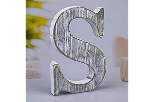 Distressed 8-Inch Rustic Wood Letters for Versatile Wall Decor and Craft Projects