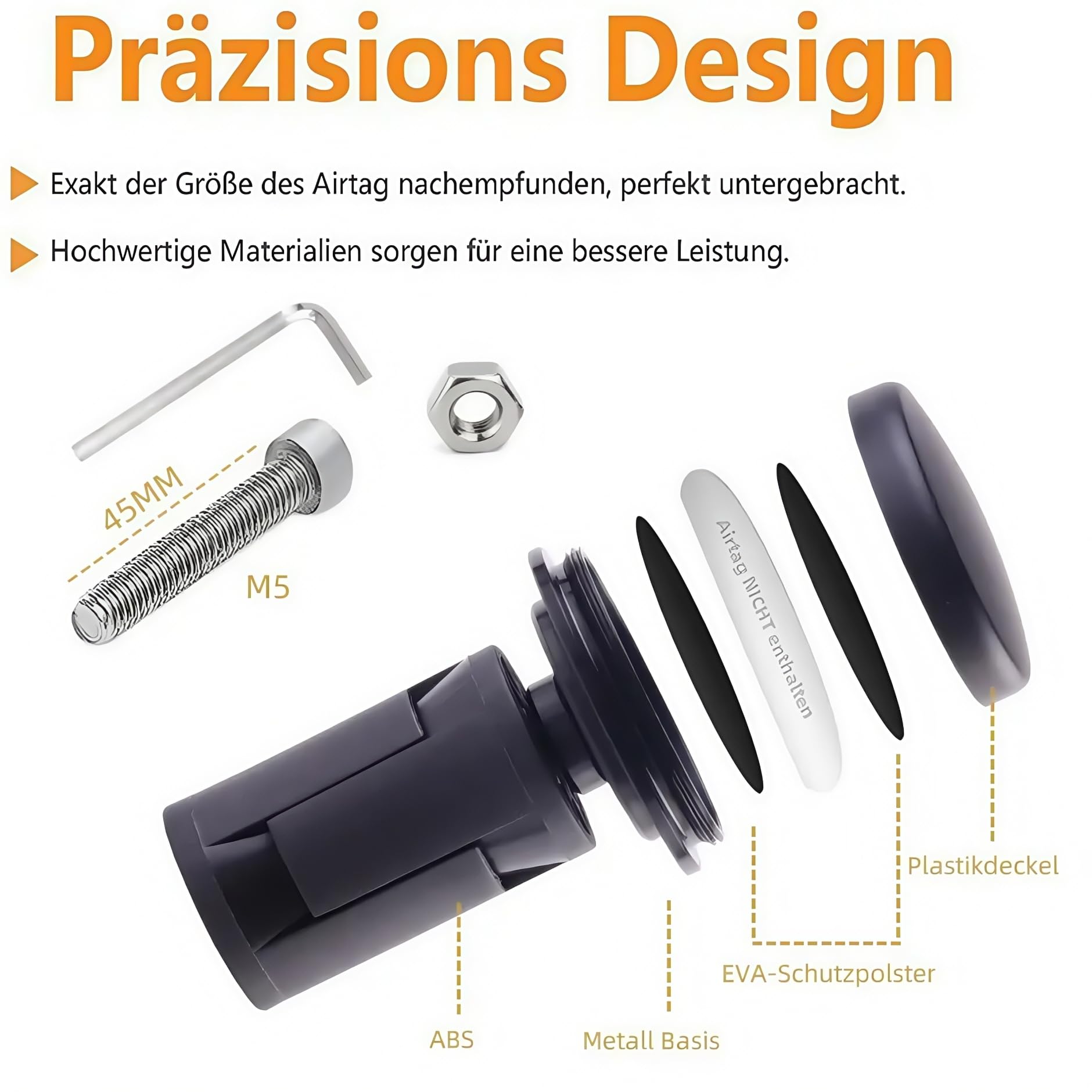 Fahrradhalterung, versteckt, kompatibel mit Air-Tag, Mountainbike, Diebstahlschutz, wasserdicht, für MTB, Fahrrad, Federgabel mit Innendurchmesser 18–30 mm (Air-Tag nicht im Lieferumfang