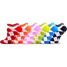 Cute Colorful Low Cut Ankle Socks for Women Girls 9-11 Cotton Acrylic Novelty 6 Pairs Socks Gift for Her School
