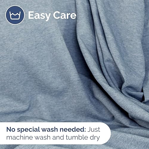 Miniatura 274 de Sábana encimera de bolsillo profundo, más suave que el algodón egipcio, 1 sábana encimera para colchón tamaño individual XL 21 - Spa Blue