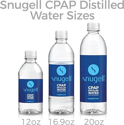 Miniatura 7 de Snugell Agua destilada para máquinas CPAP, botellas de tamaño de viaje (paquete de 6, 16.9 onzas cada una) - Suministro de hasta 15 días - Limpia,
