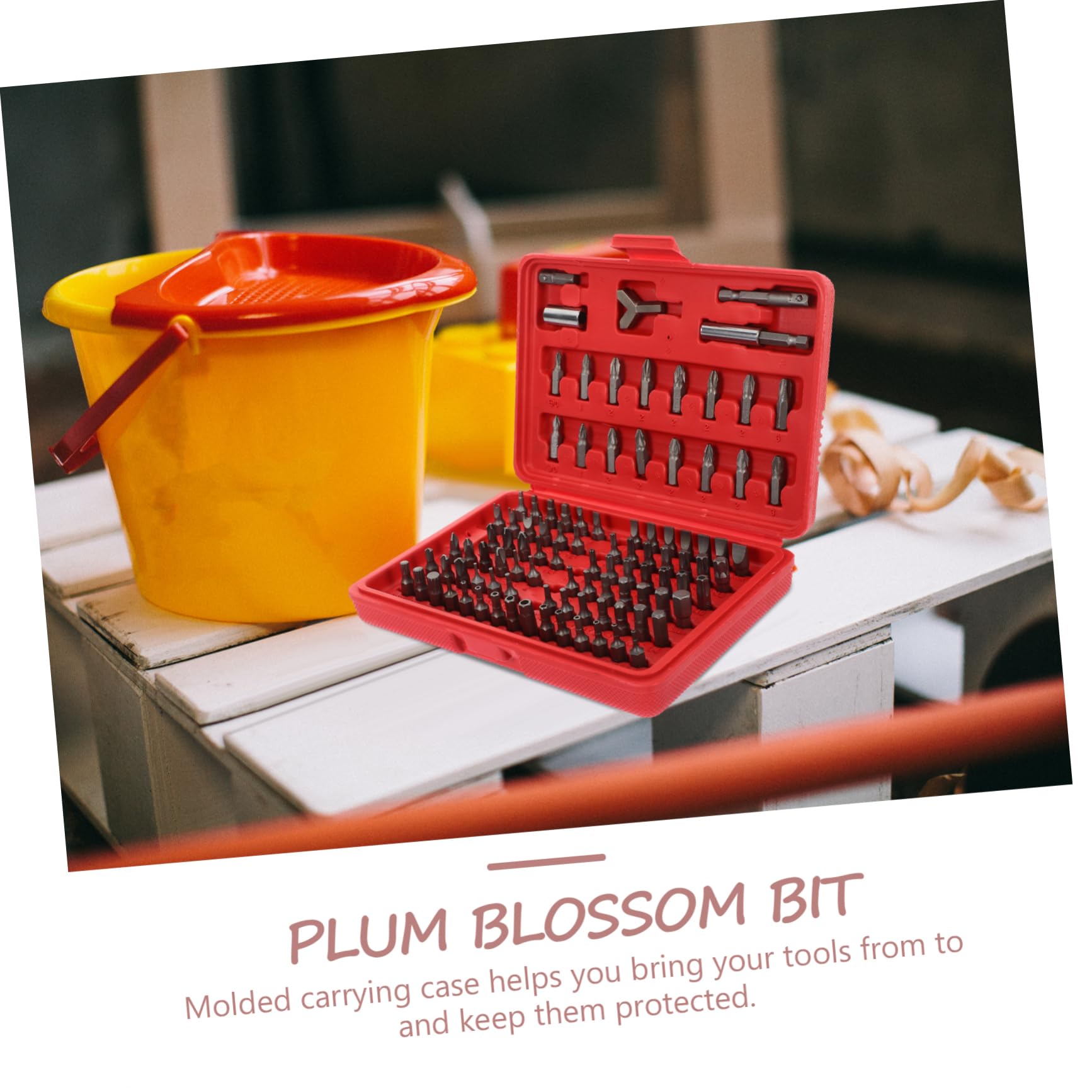 Hemobllo Set di Punte Cacciavite di Precisione 100 Pezzi Acciaio Rosso | Custodia Sagomata Inclusa, Lega Chrome-vanadium, Assortimento Completo per Utensili Elettrici