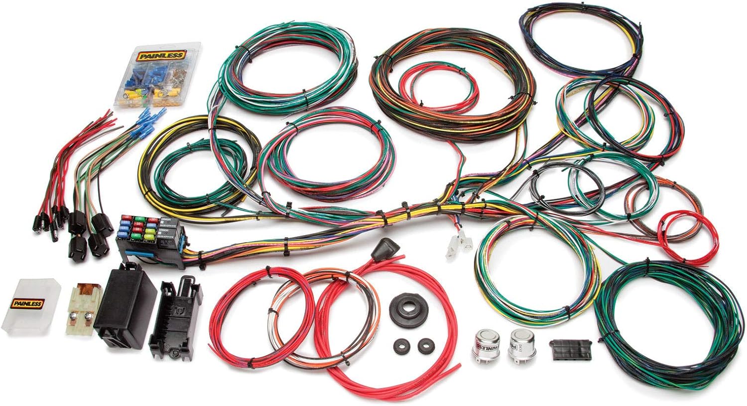 Painless Performance 10123 Customizable Ford Color Coded Chassis Harness (1966-1976) - 21 Circuits