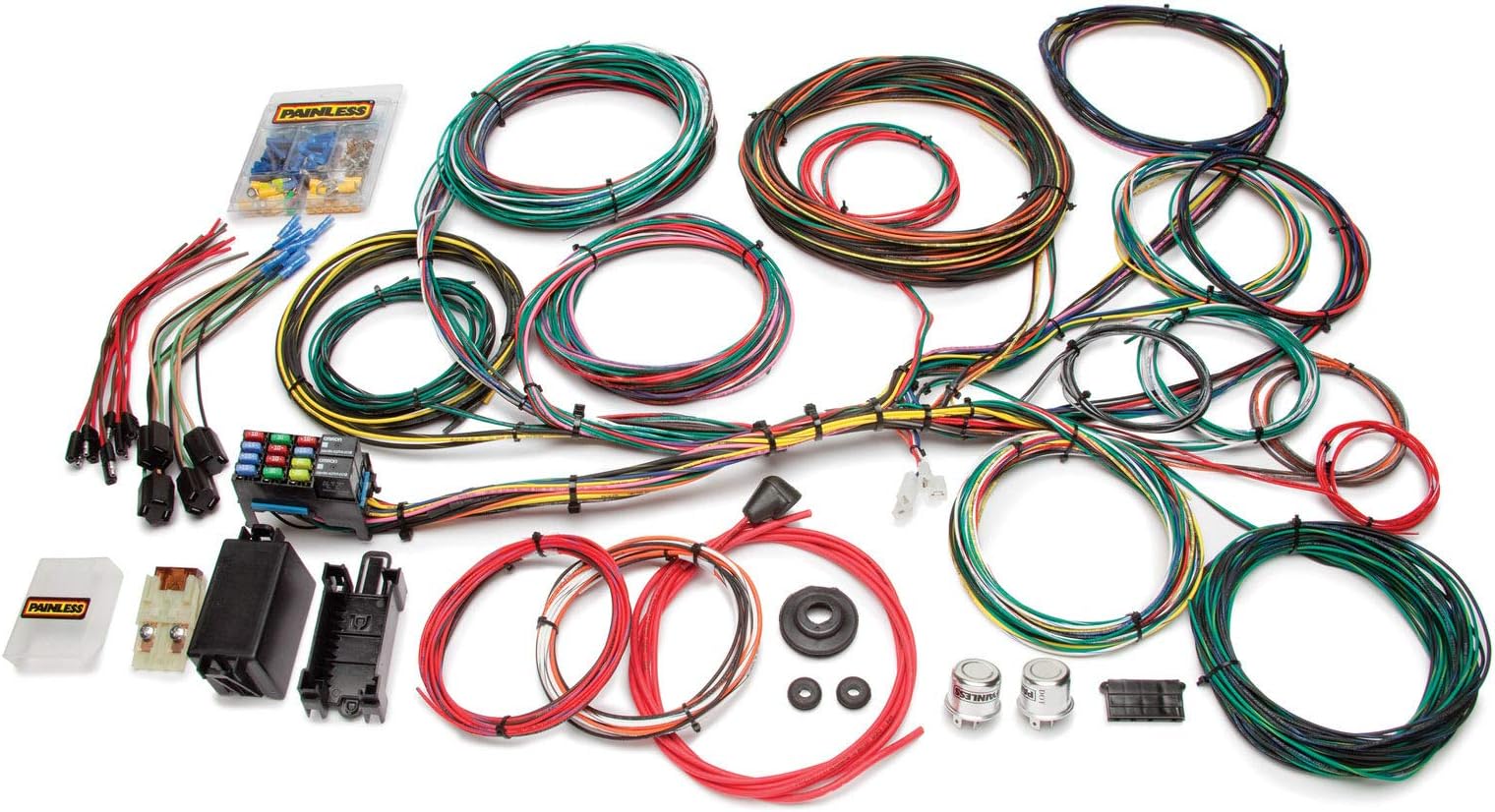 Painless Performance 10123 Customizable Ford Color Coded Chassis Harness (1966-1976) - 21 Circuits