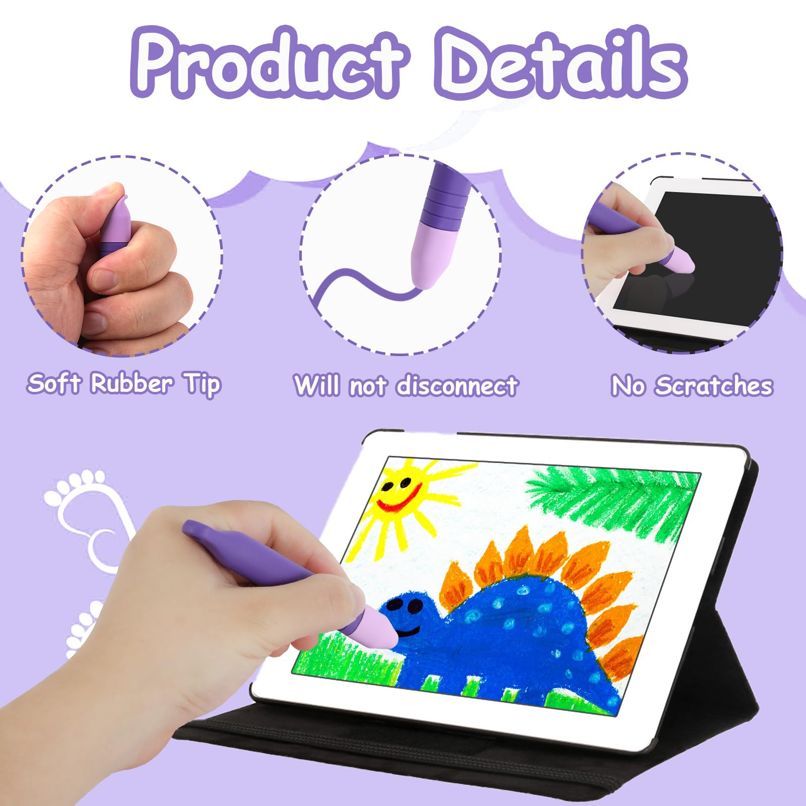 2pcs Kid-Friendly Stylus Pens with Anti-Loss Lanyards - Image 3