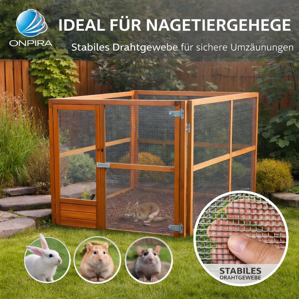 ONPIRA® Fliegennetz Meterware Edelstahl oder Aluminium Rostfrei & Katzensicher – Insektenschutz für Fenster & Türen in Silber oder Schwarz, Zuschneidbar & wetterfest (Edelstahl, 100cm x 2m)