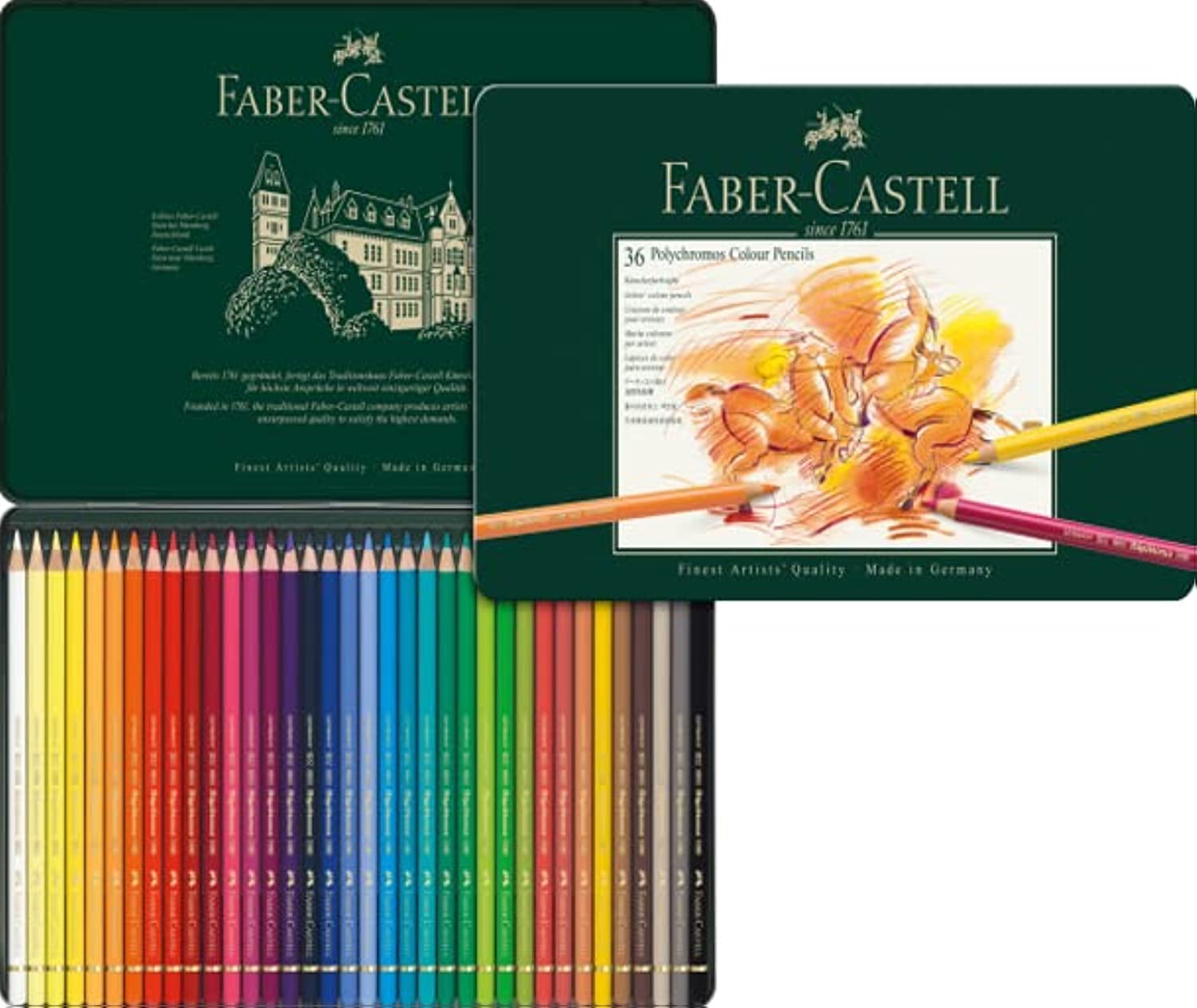 Faber Castell Polychromes Buntstift im Blechetui 36-tlg