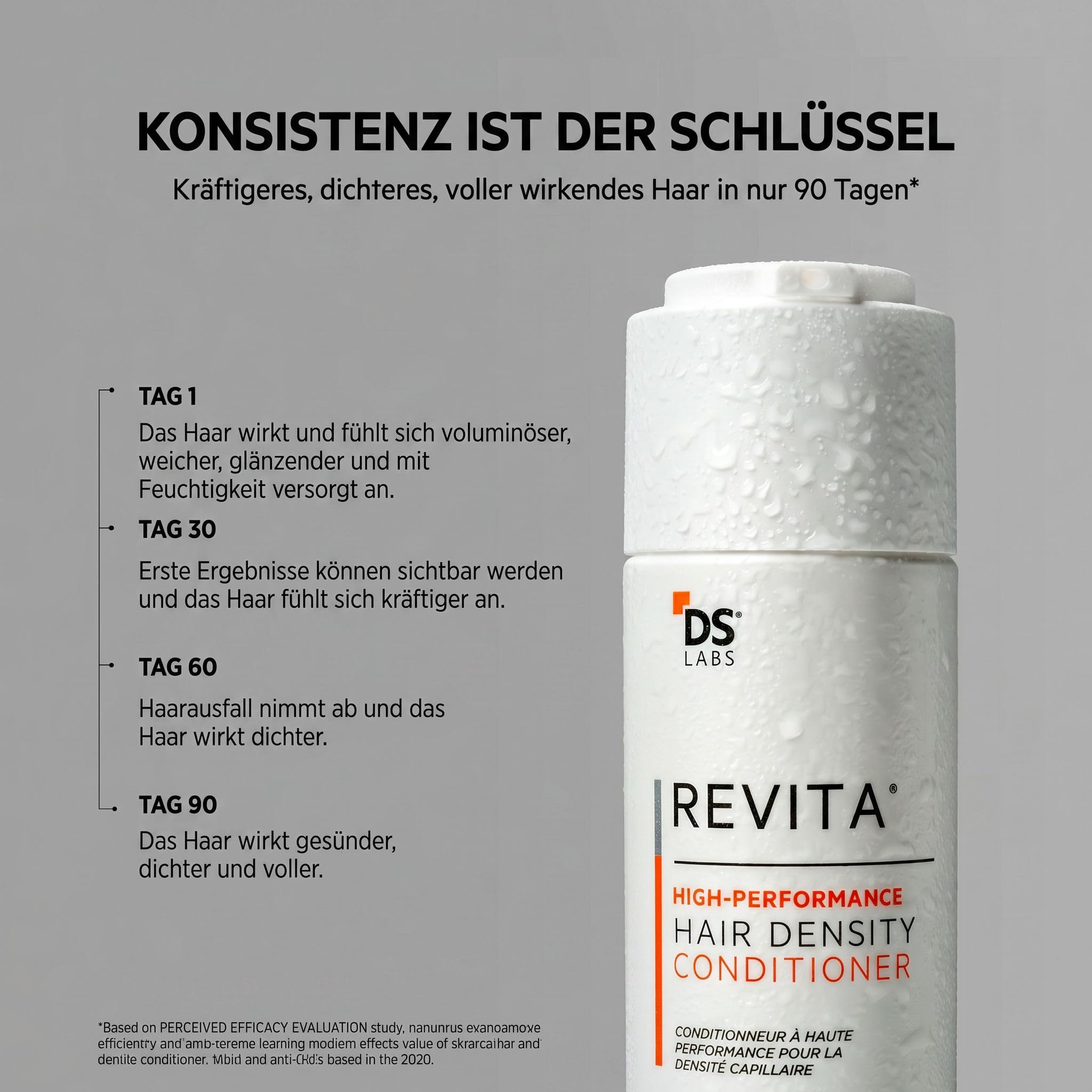 DS Laboratories Revita Conditioner - Épaississant capillaire avec caféine, bloqueur de DHT, niacinamide, biotine, soutien à la croissance des cheveux pour hommes et femmes