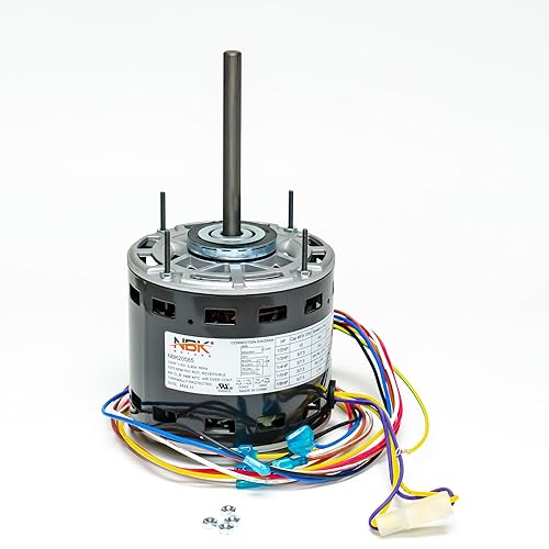 NBK 20585 Motor del soplador del manipulador de aire del horno 1/2 a 1/6 HP 1075 RPM 115 voltios reemplazo para 5460 4 velocidades