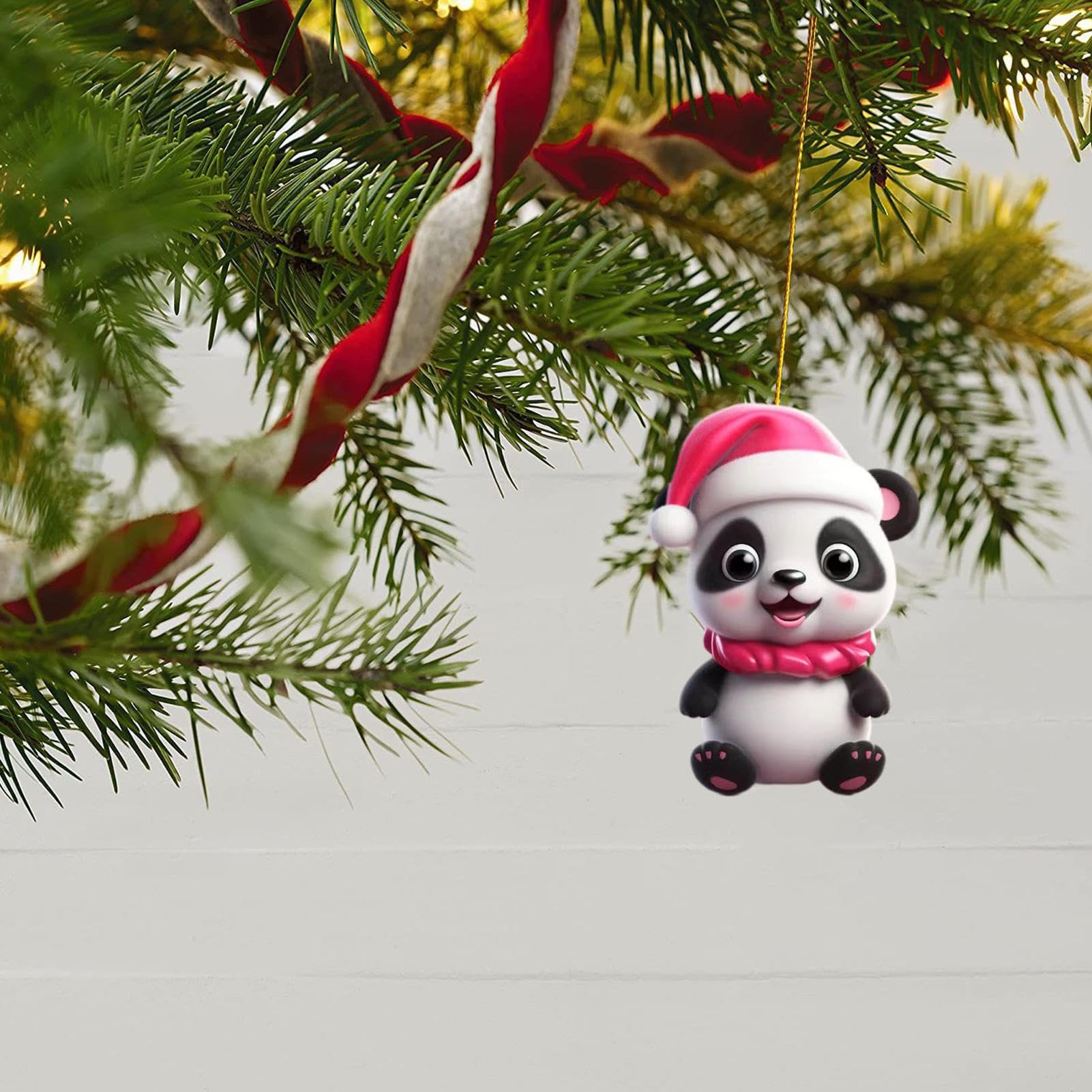 Amazon.co.jp: パンダのクリスマスオーナメント,装飾的なアクリル