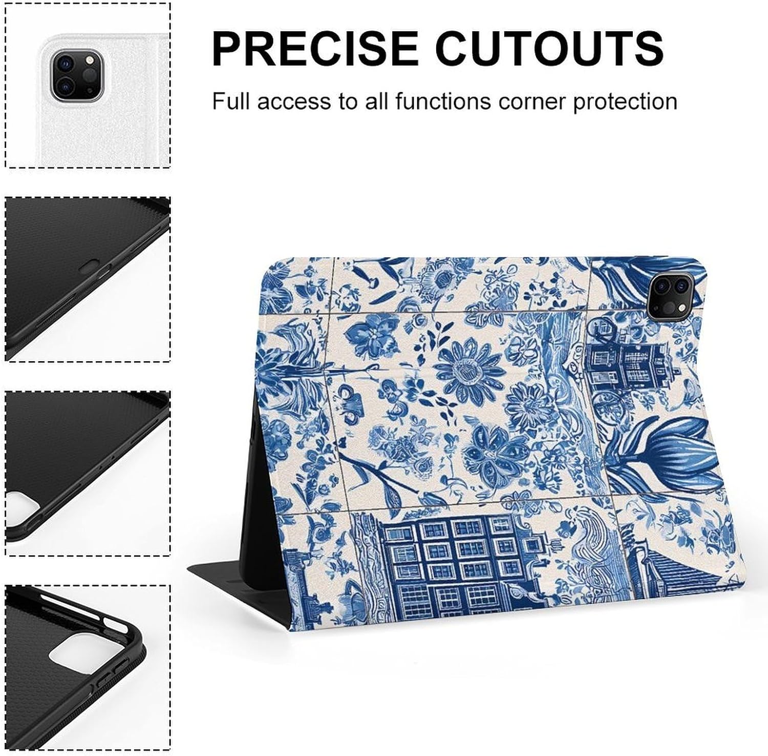Dutch Tulips Sailing Ships Fashion Case Protective Cover Adjustable Stand Pro 20/21/22(11in) image 4