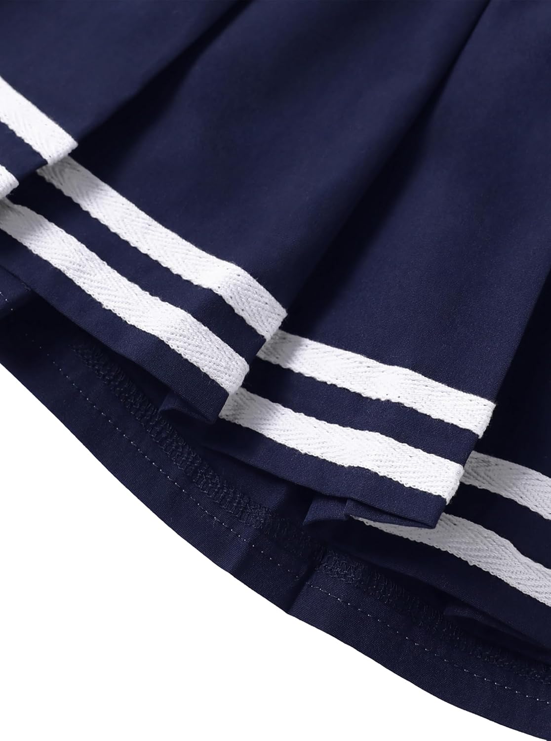 Girls Pleated Skirt Summer Cute Preppy Elastic Waist Mini Uniform Skirts - Image 4