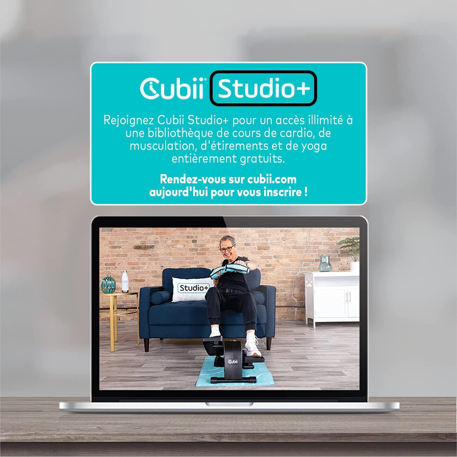 Cubii JR1 - Mini Ellipsentrainer für Zuhause & Büro, Leiser Untertisch-Pedaltrainer, Kompakt & Gelenkschonend, Fitnessgerät für Senioren, Heimtrainer für Bewegung im Sitzen