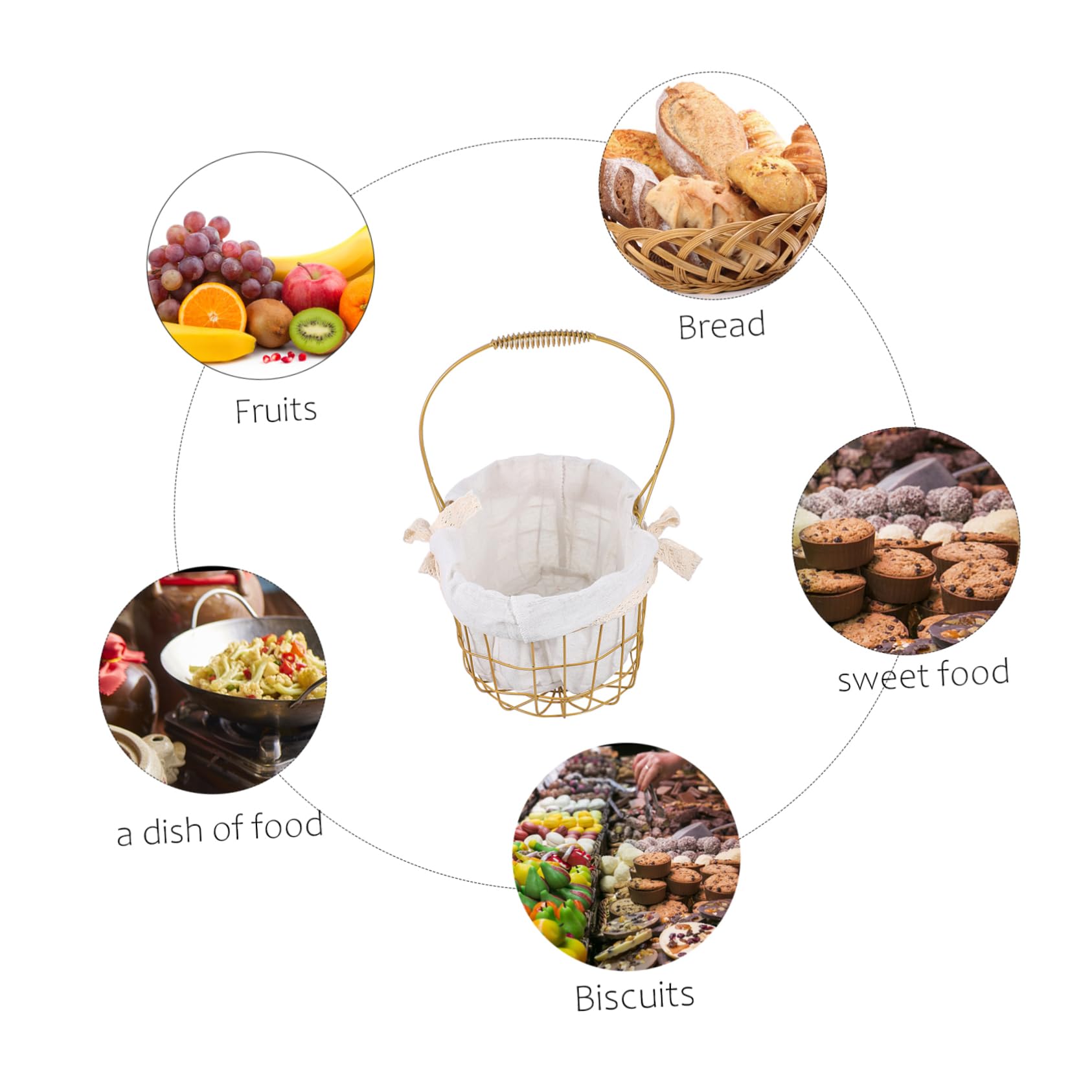 Cesta De Portátil Cesta De Flores De Mano Resistente y Ecológica Para Eventos