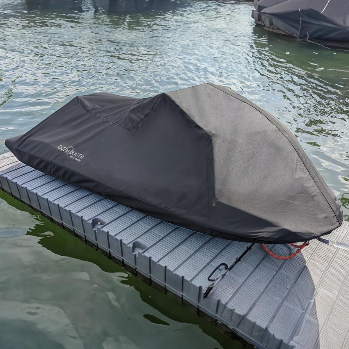 Oceansouth + Housse intégrale personnalisée + Compatible avec + Yamaha Jet Ski + Superjet. Coffre de Rangement, canapé, bâche, Protection d'angle pour Jet Ski.