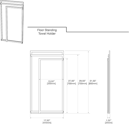 Miniatura 3 de Gatco 1520MX - Toallero independiente, color negro mate