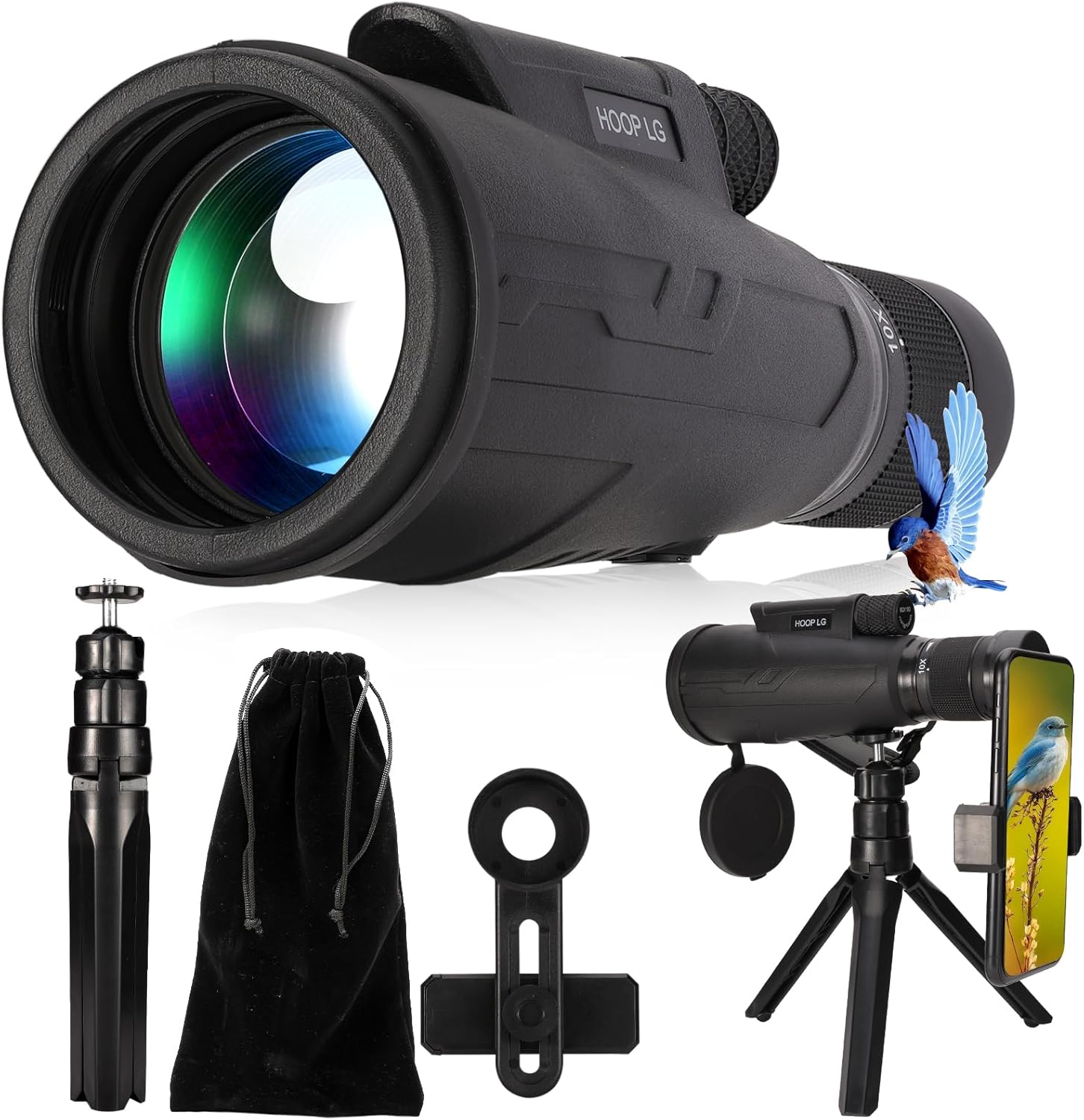 80x100 HD Monocular Telescope Monoculars for Adults High Powered, Monocular